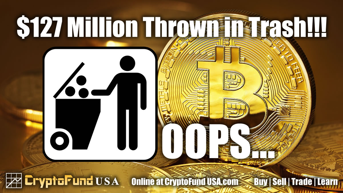 thrown away bitcoins news